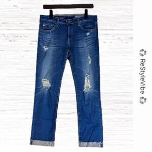 AG ADRIANO GOLDSCHMIED Women’s Size 29 Denim Jean The Stilt Rollup Style Stretch